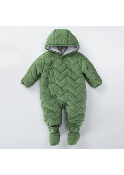 Kapitone Içi Kürklü Peluş Çıtçıtlı Kışlık Kapüşonlu Çocuk Erkek Bebek Astronot Tulum Kozmonot Mont