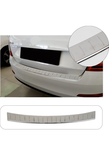 Skoda Octavia Sd Uyumlu 2013-2016 2017-2020 Krom Arka Tampon Üstü Koruma Paslanmaz Çelik