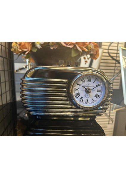 Masa Saati Vitale Metal Retro Radio Saat 7*21*14 cm AK.IV0340