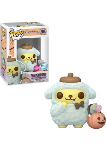 Pop Sanrio Hello Kitty - Pompompurin With Busket (Flocked) (Special Edition) No:95