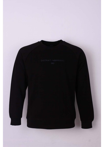 Siyah Erkek Sweatshirt Modal Reglan