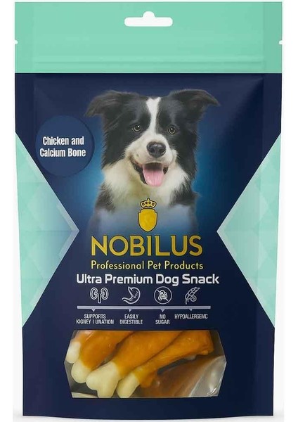 Köpek Ödül Maması Tavuk ve Kalsiyum Kemikli Sargı 80 gr