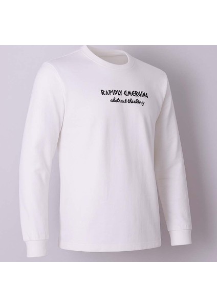 Beyaz Erkek Sweatshirt Rapidly fiyatları