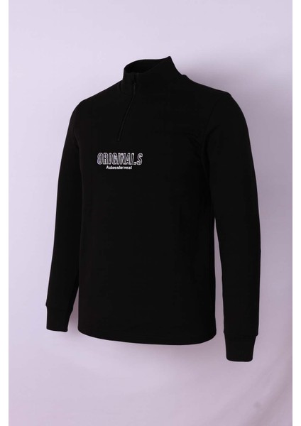 Siyah Erkek Sweatshirt modelleri