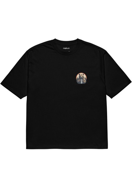 Bear Brew – Minimal Ayı Baskılı Unisex Oversize Tişört modelleri