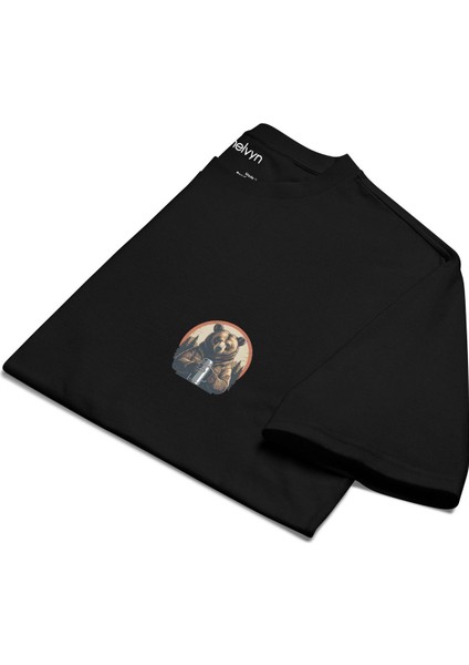 Bear Brew – Minimal Ayı Baskılı Unisex Oversize Tişört indirimleri
