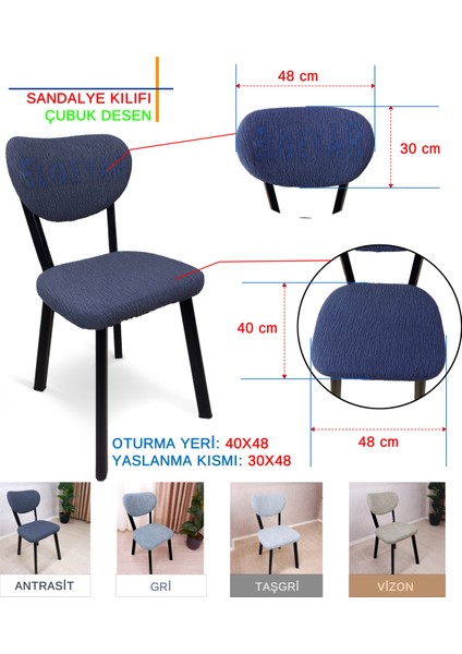 Elma Dilim Sandalye Kılıfı – Esnek Likralı Sandalye Örtüsü, Yıkanabilir, Çıkarılabilir, Modern Tasarım fırsatları