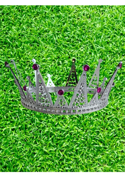 Doğum Günü Taç Plastik Üçgen Model Fuşya Taşlı fiyatları