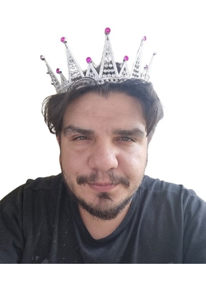 Doğum Günü Taç Plastik Üçgen Model Fuşya Taşlı indirimleri