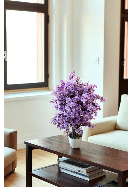 Yoğun Yapraklı 60 cm Yapay Sakura Bahar Dalı ağacı