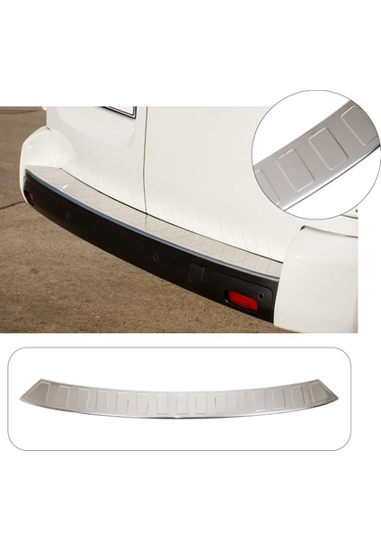 Peugeot Expert Uyumlu 2016 ve Üzeri Long Krom Arka Tampon Üstü Koruma Paslanmaz Çelik Long