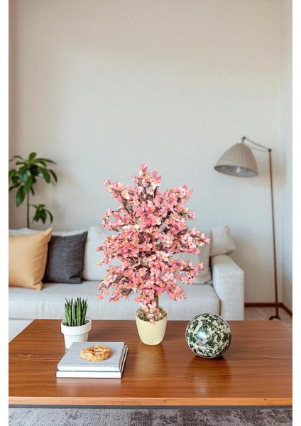 Yoğun Yapraklı 60 cm Yapay Sakura Bahar Dalı ağacı