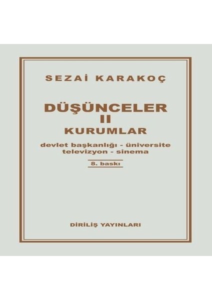 Düşünceler 2 - Kurumlar