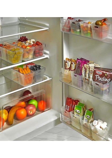 6 Lı Buzdolabı Içi Mini Düzenleyici Kutu Organizer - Buzdolabı Kapak Düzenleyici