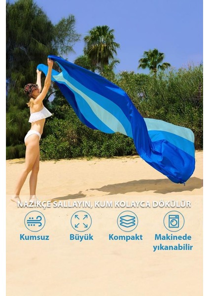 Su ve Kum Geçirmez, Sabitlenebilir, Portatif Plaj Piknik Örtüsü fiyatları