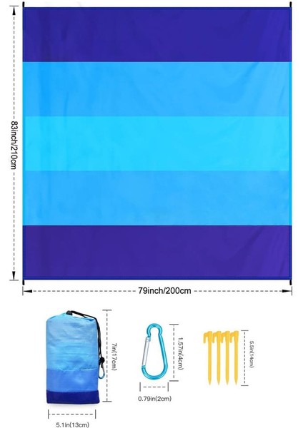 Su ve Kum Geçirmez, Sabitlenebilir, Portatif Plaj Piknik Örtüsü fırsatları