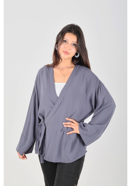 Kuşaklı,beli Ayarlanabilir,kadın Kimono