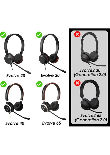 Jabra Evolve 20 20SE 30 30II 40 65 65+Uyumlu Yedek Kulak Yastığı 65UC 40UC 40MS 30MS 20MS Kulaklık Kapağı Yedek Ped Sünger Earpad(Siyah) fırsatları