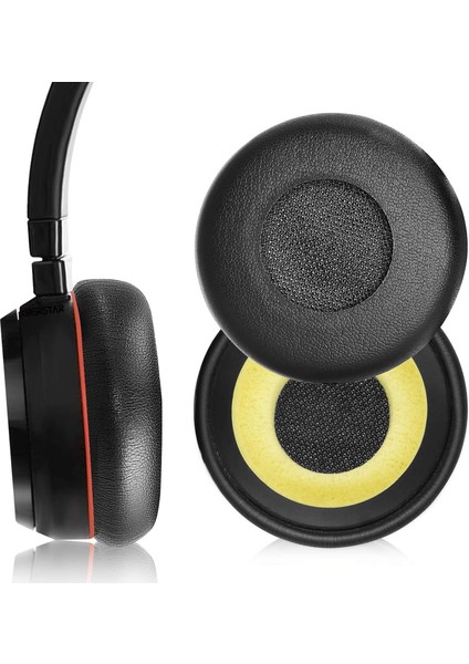 Jabra Evolve 20 20SE 30 30II 40 65 65+Uyumlu Yedek Kulak Yastığı 65UC 40UC 40MS 30MS 20MS Kulaklık Kapağı Yedek Ped Sünger Earpad(Siyah)