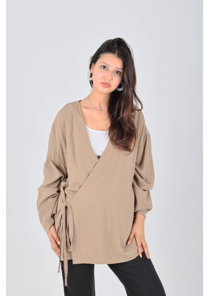 Kuşaklı,beli Ayarlanabilir,kadın Kimono