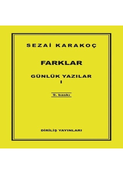 Günlük Yazılar 1 - Farklar