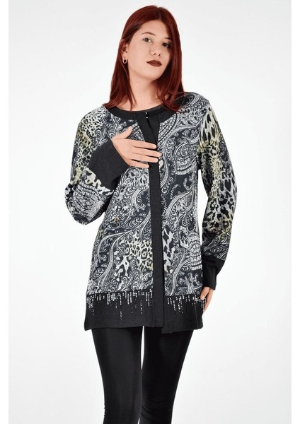 Desenli Taş Işlemeli Ikili Takım - Siyah indirimleri