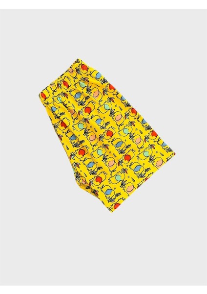 Erkek Çocuk %100 Pamuklu Sarı Fil Desenli Kısa Kollu Şortlu Yazlık Pijama Takımı modelleri