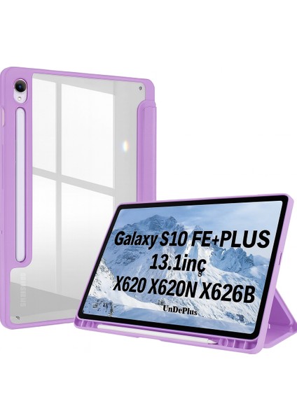 Samsung Galaxy Tab S10 Fe+ Plus 13.1inç Kılıf Grafiti Şeffaf Kalem Bölmeli X620 X626