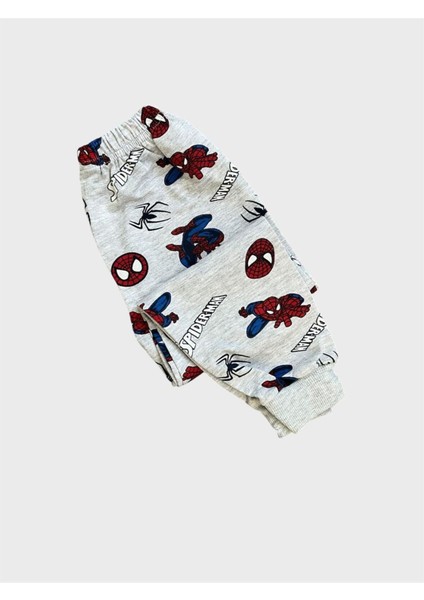 Erkek Çocuk Pamuklu Gri Mevsimlik Uzun Kollu Pijama Takımı fırsatları