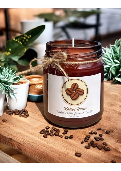 Kahveli Mum – Kahve Kokulu Amber Kavanoz Mum / Kahve Ruhu
