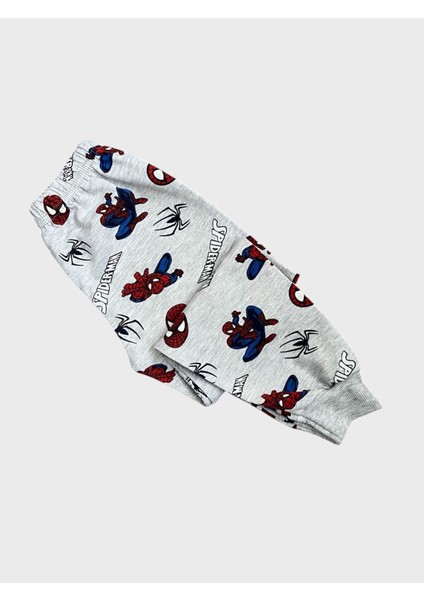 Erkek Çocuk Pamuklu Gri Örümcek Adam Desenli Uzun Kollu Mevsimlik Pijama Takımı fırsatları
