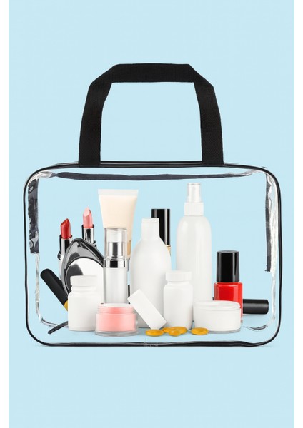 Tatil, Plaj, Kozmetik ,makyaj Bakım Çantası Seti, Şeffaf Su Geçirmez , 3 Adet Çanta modelleri