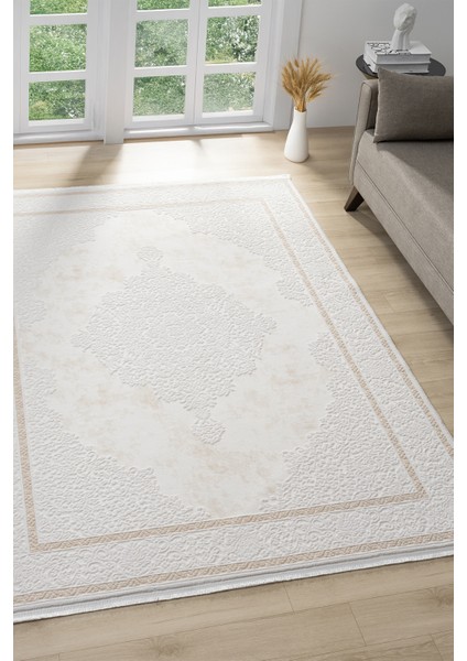 Lima Bej Halı Akrilik Halı Yumuşak Dokulu Salon Oturma Odası Yatak Odası Halısı 0562 fiyatları