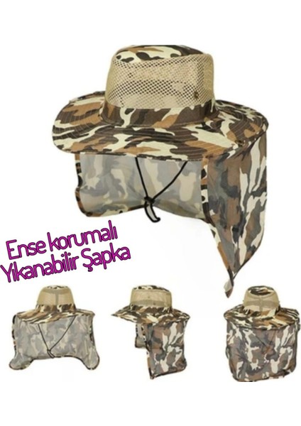 Ense Korumalı Yıkanabilir Şapka