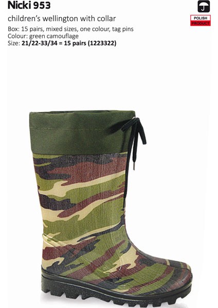 Lemigo Nicki Kamuflaj Çocuk Çizmesi (953)