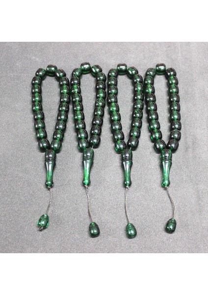 Efe Model Akrilik Monomer 4'lü Maskot Şakşak Tesbih | Hediyelik Aksesuar | Yeşil