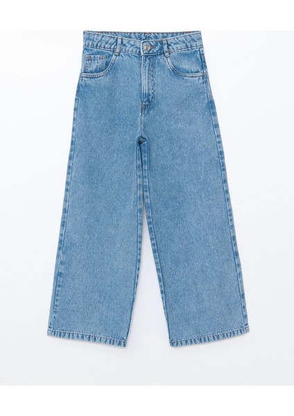 Lcw Kids Mavi Beli Ayarlanabilir Lastikli Kız Çocuk Jean Pantolon