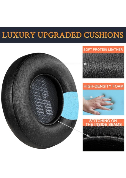 Jbl LIVE400BT/460NC Uyumlu Kulaklık Sungeri Yedek Kulak Pedi Jbl Lıve 400BT/460NC Kulaklık Yastığı Kulak Kapağı Sünger Earpad (Siyah modelleri