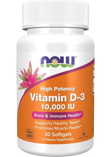 Vitamin D-3 D3 Max Potency, 10,000 Iu Cholecalciferol From Lanolin Bone & Immune Health Muscle