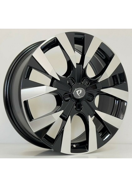 BKY-1248 7*17 5*108 ET45 65.1 Black Machıned Xl