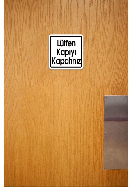 Lütfen Kapıyı Kapatınız Sembolü 12 x 12