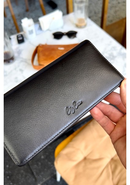 Montana Unisex Siyah Hakiki Deri Mıkntıslı Telefon Cüzdanı - Isim'e Özel Baskı fiyatları