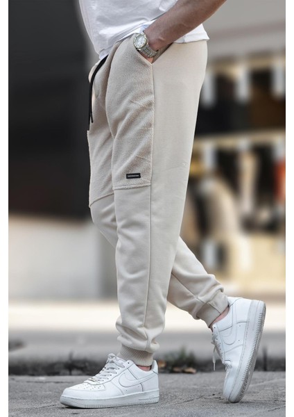 Bej Erkek Paçası Lastikli Polar Eşofman Altı 6555 fiyatları