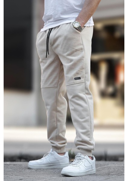 Bej Erkek Paçası Lastikli Polar Eşofman Altı 6555 modelleri