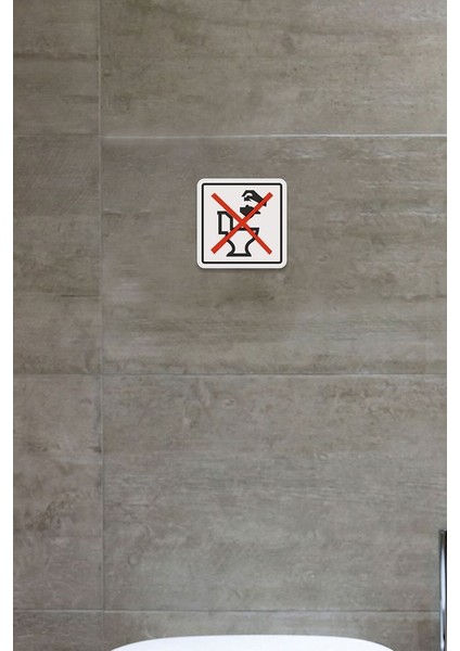 Klozete Çöp Atmayınız Sembolü 12 x 12
