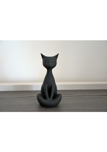 Modern Sanat Dekoratif Kedi Figürü Biblo Obje Salon Aksesuarı