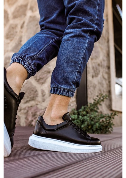 Erkek Siyah/beyaz Sneaker AYAKKABI-257 indirimleri