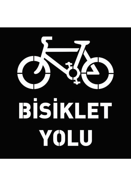 Boyama Şablonu Bisiklet Yolu Alüminyum 100X100CM
