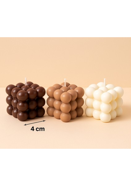 3’lü Kahverengi Bubble Mum Seti – Dekoratif El Yapımı modelleri