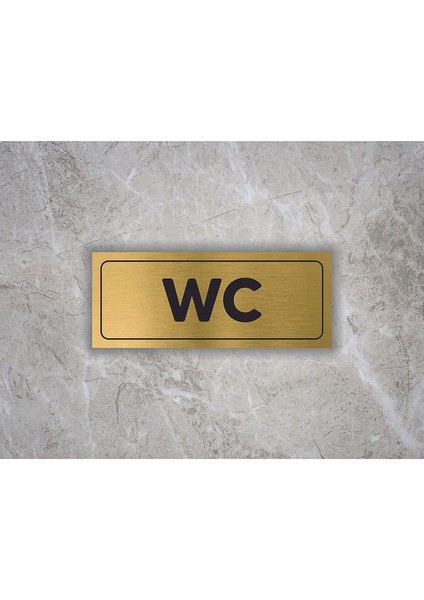 Wc Yazılı Metal Levha ( 7 cm x 20 cm )